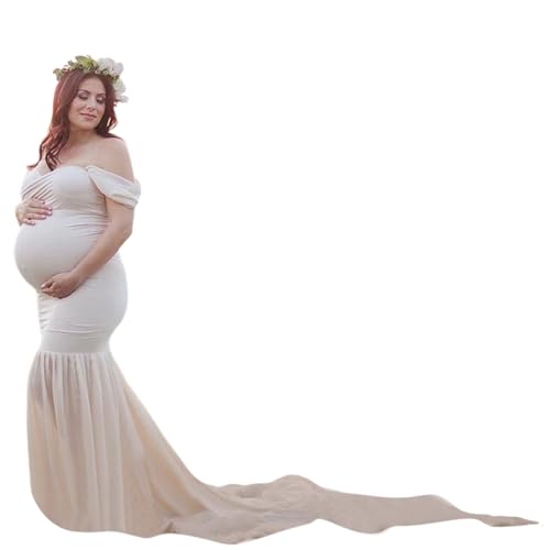 Robe de maternité pour photographie de grossesse avec ligne lisse et fluide