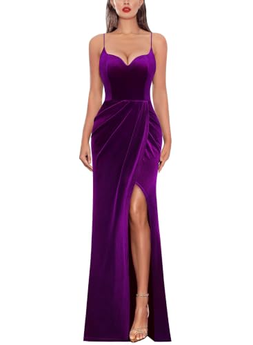 Image of VFSHOW Womens Sexy Spaghetti Strap Formal Prom Evening Gala Long Maxi Dress