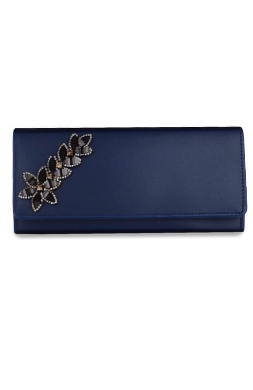 Nms Trendy Regular Fashionable Ladies Purse Leather Handbags Stylish Clutch Wallet For Women And Girls (Navy Blue)-image-43
