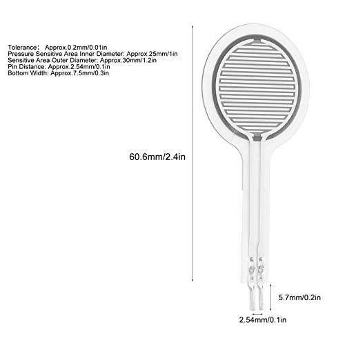 50KG Thin Film Pressure Sensor, Piezoresistive Pressure Sensor with Flexible Nanomaterials, Ultra Thin, Waterproof, Flexible, for Smart Home, Automotive Electronics