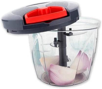 Premium Handy Chopper XL 900 ML for Chopping, Mincing and Whisking with 6 Stainless Steel Blades and 1 Plastic Whisker.