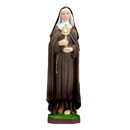 Estatua Santa Clara resina y mármol 12 pulgadas