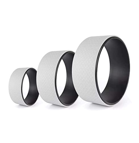 Elite Goods Elite Yoga Wheel, Yoga Back Yoga Roller Back Wheel for Back Pain and Stretching, Fitness Equipment Pilates Exercise Workouts Durable wSoft Plush Outer Layer (Gray+Black)