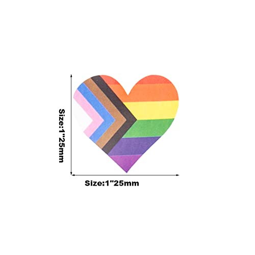 Progress - Adesivi a forma di cuore per LGBTQ