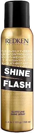 Redken Shine Flash 02 Glistening Mist | For All Hair Types | Instantly Adds Shine | Citrus Fragrance | 4.4 Oz