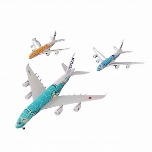 Image of Airplane Model 18 CM Blue Aircraft Japan ANA Airlines A380 Plane Metal Diecast Aircraft Model Toy Plane