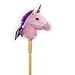 Ponyland: Music Stick Animal - Pink Unicorn - Music Button, Sturdy Two-Piece Stick W/Colorful Soft Plush Animal Head, Pretend Play Toy, Kids Ages 3+