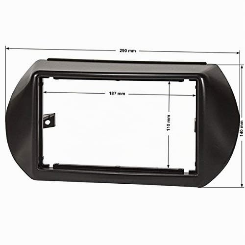 sound-way - Kit de Montaje Marco para Radio Pantalla 2 DIN Adaptador para Fiat Fiorno Qubo, Citroen Nemo, Peugeot Bipper - 2DP-Nemo
