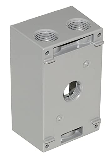 Image of Sigma Electric, Gray Count (Pack of 2) Sigma Engineered Solutions, 14251 1 /2-Inch 4 Hole 1-Gang Box