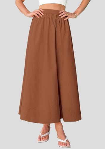 PRETTYGARDEN Women's Maxi Skirts 2025 Summer Trendy Ruffle High Waisted Casual Long Flowy Skirt with Pockets - Image 6