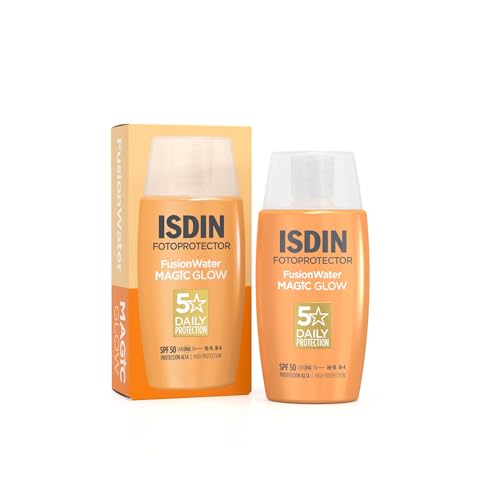 ISDIN Fusion Water MAGIC Glow SPF 50 50ML- Protector solar facial con efecto Glow