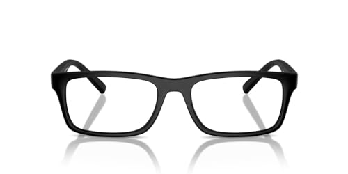 A|X ARMANI EXCHANGE Men's AX3115 Rectangular Prescription Eyewear Frames, Matte Black/Demo Lens, 55 mm