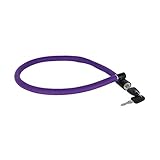 AXA CANDADO Cable Resolute 90cm 5mm Morado Bloqueo de Seguridad, Sport, Multicolor (Multicolor), Talla Única