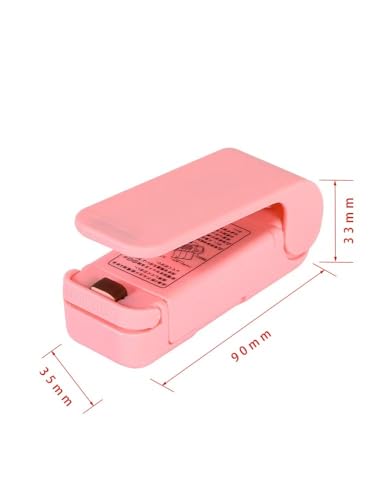 Mini Portable Bag Sealer, Heat Vacuum Food Storage Sealer Machine, Pink