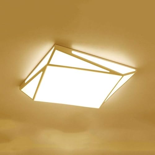 Luminaire à panneau acrylique blanc LED au design géométrique suspendu prestige