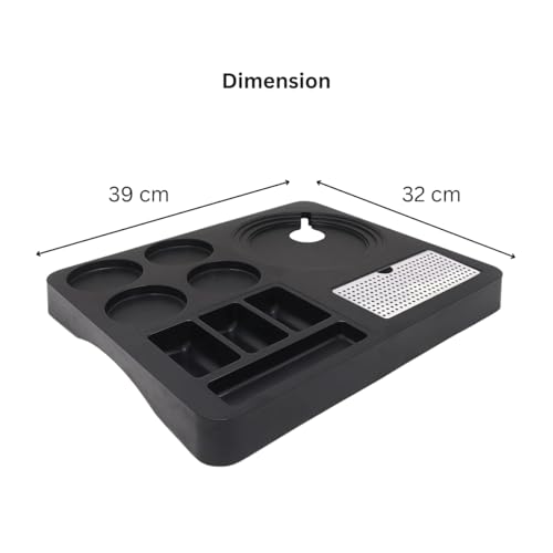 Image of FP ABS Plastic Kettle Tray for Hotel Room: Serve Sophistication | Hotel Room Tea Tray | Compatible with All Electric Kettle (1, Black)