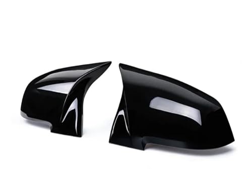 と互換性がある BMW 1 2 3 4シリーズ F20 F30 F31 F32 F36 2012-UP 320i 328i 330d 335i M3 M4ルック交換用カーボンファイバーミラーカバーに対応(WK616-Bright black)