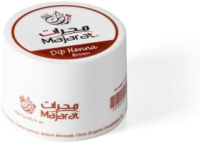 Instant Dip Henna Paste 30g, Brown, Easy Finger Dip Application, Halal, Majarat Henna