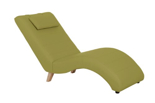 Max Winzer Liegesessel Nero | Aus Kunstleder in Grün | 2999-1100-2070103 