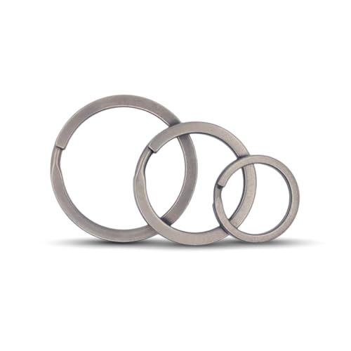 Titanium Key Rings - 3 Pieces in 3 Sizes for Keychains and Carabiners - Durable, Versatile, and Ideal for Everyday Use