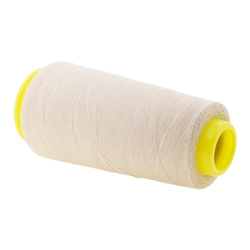 Image of Mandala Crafts Cream Mercerized Cotton Thread Cones for Sewing Quilting | 2400 Yds 50 WT, 100% Long Staple Cotton, Multipurpose, for Embroidery, Piecing, Sergers, Applique, Machine and Hand Sewing