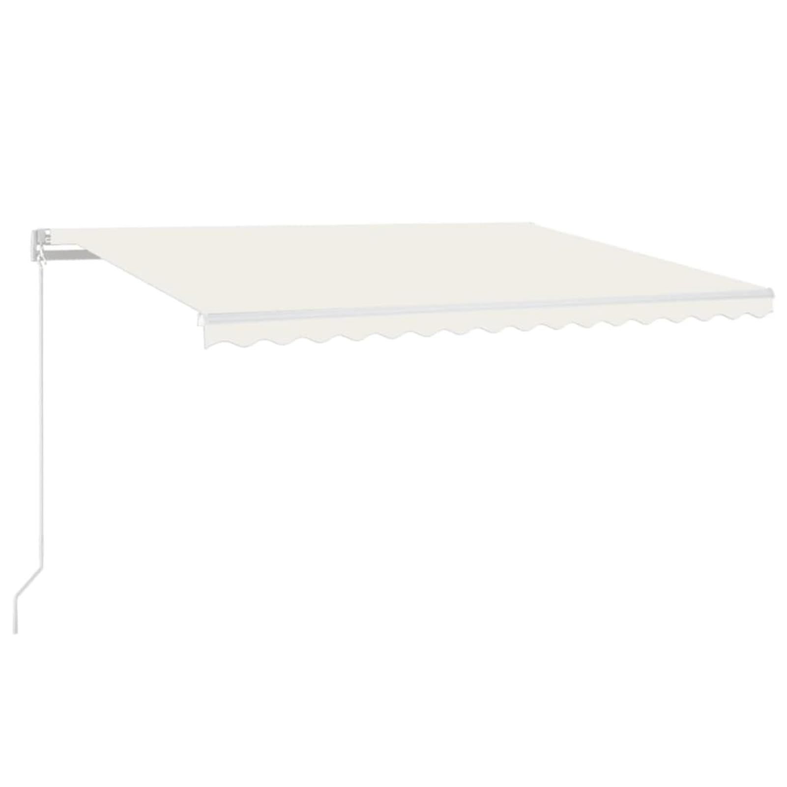 Festnight Store Banne Motorisé 4,5x3 Store banne Electrique avec Télécommande Auvent Rétractable à Bras Repliable pour Balcons Terrasse et Jardin-Crème-450 x 300 cm