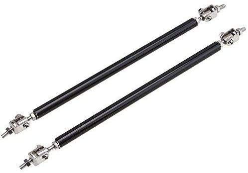 Image of AUTO MT Front Splitter Support Rods, Strut Rods for Cars Vehicles, 8''-11'' Automotive Replacement Bumper Lip Splitter Bars Fit Adjustable Universal (Black 8''-11'' Splitter STRUT Rod)