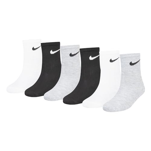 Nike unisex-child Everyday Cushion Crew Socks (6 Pairs)
