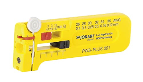 Jokari PWS-Plus 002 40025 precyzyjny mini–ściągacz izolacji, obszar roboczy przekroju AWG: 30 do 20, średnica obszaru roboczego: 0,25 - 0,80 mm, 1 sztuka