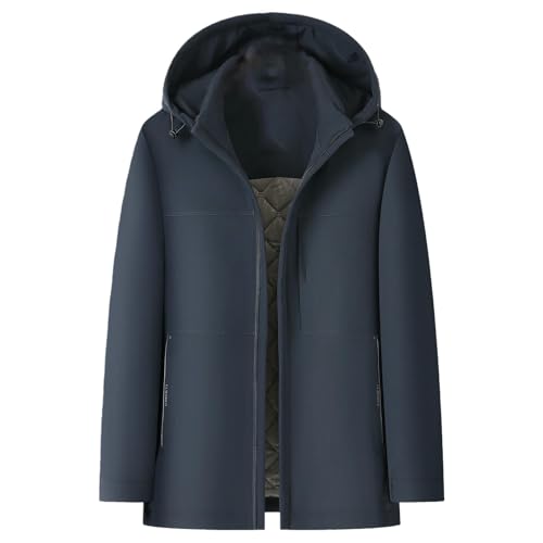 Chaqueta acolchada para hombre invierno con capucha abrigo sencillo clasico