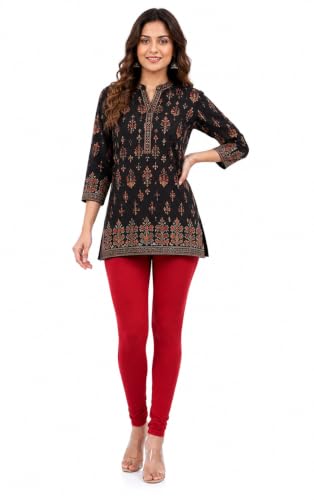 Image of Women's Cotton Chudidar Leggings | Stretchable | High Rise | Full Length | Soft & Comfortable | Ethnic Wear Bottom