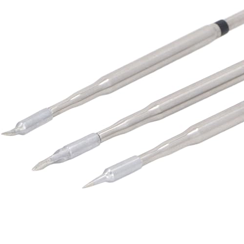 Image of Soldering Iron Tips Kit 3PCS Red Copper Replacement for Precision Electronic Repair and Welding