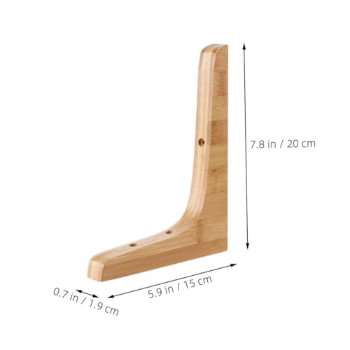 Support étagère mural bois SHINEOFI équerre angle solide lot de 2 pièces pour étagères muraux