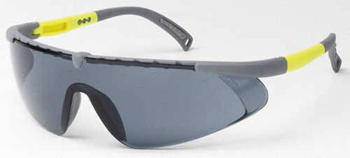 Liberty Glove & Safety G1758G ProVizGard Gravity Protective Eyewear, Gray Lens, Gray/Yellow Frame (Case of 12 Pairs)