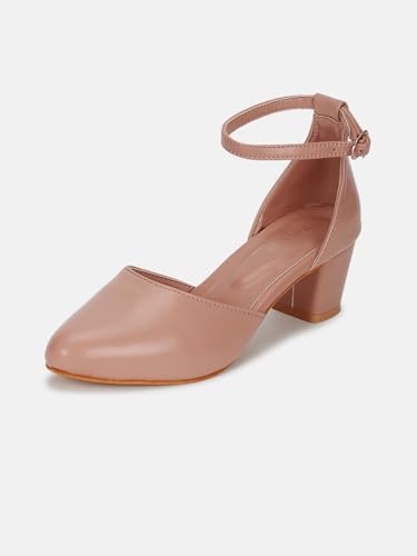 Image of Marc Loire Women's Pointed Toe Block Heel Fashion Sandals with Buckled Ankle Strap