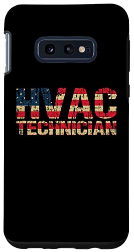 Galaxy S10 Vintage HVAC Experts Flag USA HVAC Technician DAD Men Case