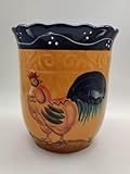 ACK Utensil Holder, Utensil Crock, Modern Kitchen Decor, Kitchen Storage (Rooster)