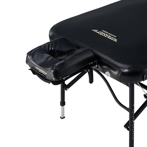 Master Massage 30\" StratoMaster LX Ultra-Light Weight Aluminum Portable Massage Table Package- Tattoo Bed- Lash Tables- Black - Thumbnail 3