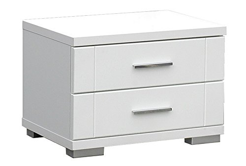 Schlafzimmer Set Snow Bettgestelle Nachttisch Sideboard Kleiderschrank (Mit Lattenrost) – Bild 6