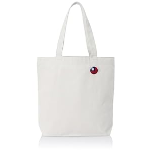 [エフスタイル] 国旗缶バッジ付 容量13L ヘビーウェイトキャンバス トートバッグ ライトグレーF-SD010759-ライトグレー/台湾34" 