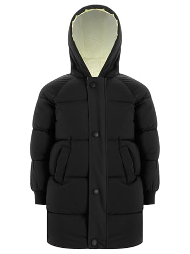 TiaoBug Girls' Winter Coat Warm Waterproof Long Puffer Jacket Thicken Ski Parka Snow Coat Down Coat Outerwear with Hood3