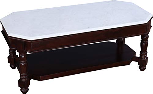 Image of HomeTown Royal Solid Wood Center Table in Dark Walnut Color