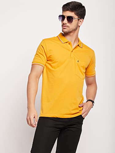 Image of UNIBERRY Men's Cotton Half Sleeves Solid Polo Neck T-shirt-MT4-BG 4XL