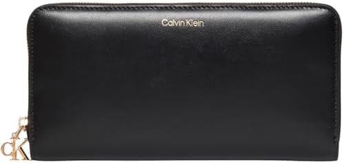 Calvin Klein Ck Large Zip Around Kadın Cüzdan, Siyah, Tek Beden - Görsel 4