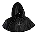 Qincos Traje Medieval Encapuchado Disfraz de Monje Medieval Sacerdote con Cruz para...