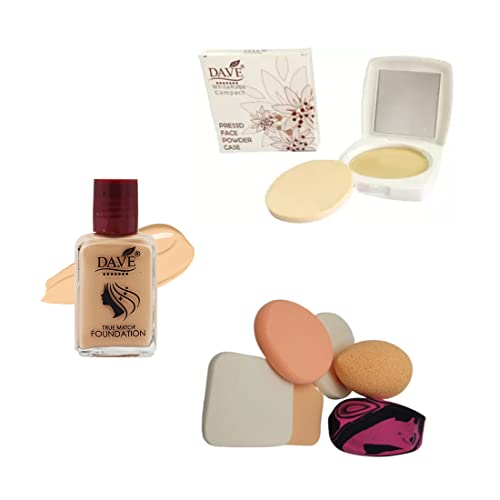 DA.VE Compact Foundation with Benders & Puff – Lightweight, Long-Lasting, Matte Finish