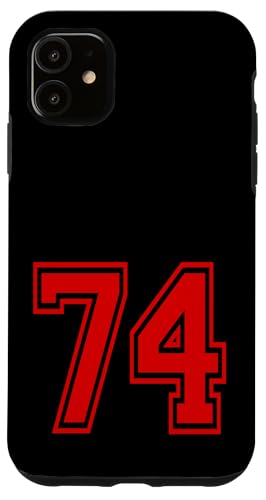�i���o�[74 Red Sports Team Style �X�}�z�P�[�X iPhone 11 �p