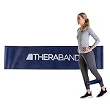 TheraBand Resistance Band Loop, Professional Latex Mini Band for Lower Pilates, Crossfit, Yoga, Stretching, Physical Therapy, Strength Training no Weights, 12 Inch, Blue, Extra Heavy, Advanced Level 1