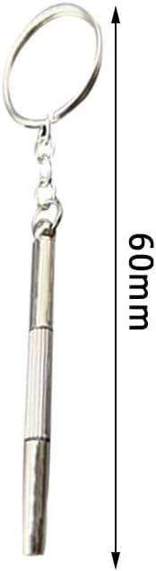 6PCS 3 in 1 Eyeglass Screwdriver Silver Keychain Mini Precision Stainless Steel Eyeglass Screwdriver, Eyeglass Frame Sunglasses, Jewelry and Watches, Electronics, Toy Repair Tools image 5
