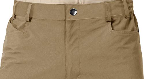 Crysully Men's Casual Hiking Breathable Shorts Quick Dry Work Jersey Shorts Khaki #TOP3